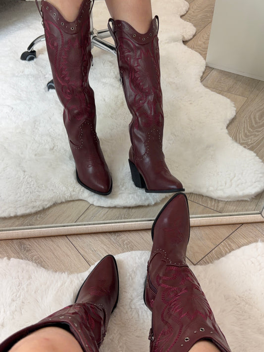 Wendy Wine Boots