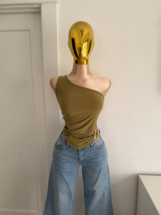 Sofia olive top