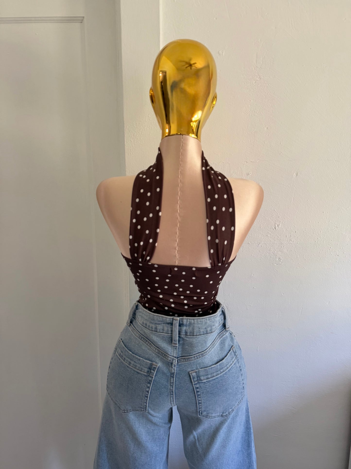 doris brown top